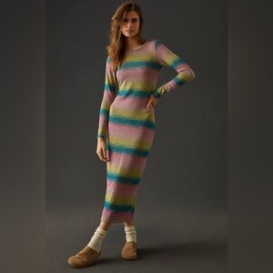 Anthropologie Daily Practice Rainbow Maxi Dress